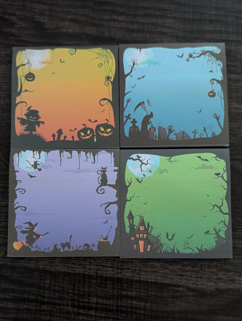 Halloween Themed Decorative Sticky Notes - Multicolor Set